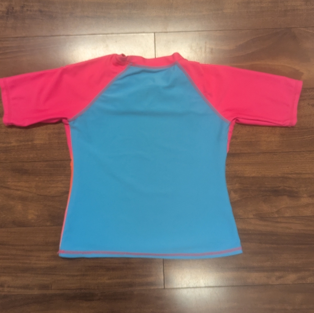 Mermaid at Heart Kids Swim Shirt - Pink and Blue - Picture 4 of 4